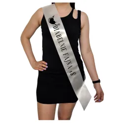 Szarfa ECRU Osiemnastka Diabelnie fajna 18